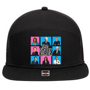 Funny The Shady Bunch 2024 7 Panel Mesh Trucker Snapback Hat