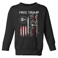 Free Trump Supporter Pro Trump We The People American Flag Toddler Sweatshirt