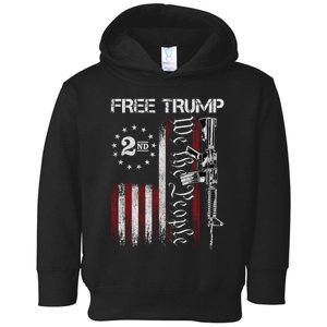 Free Trump Supporter Pro Trump We The People American Flag Toddler Hoodie