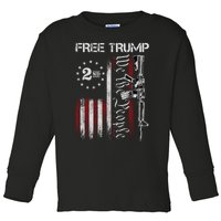 Free Trump Supporter Pro Trump We The People American Flag Toddler Long Sleeve Shirt