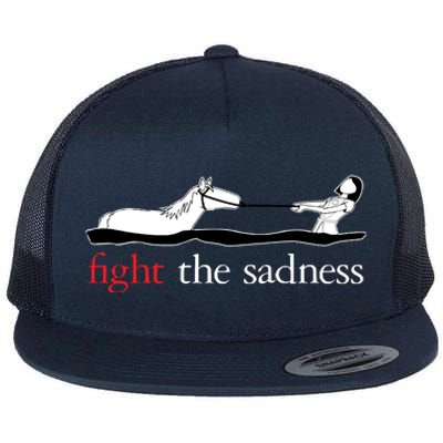 Fight The Sadness Flat Bill Trucker Hat