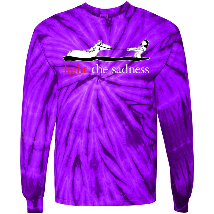 Fight The Sadness Tie-Dye Long Sleeve Shirt