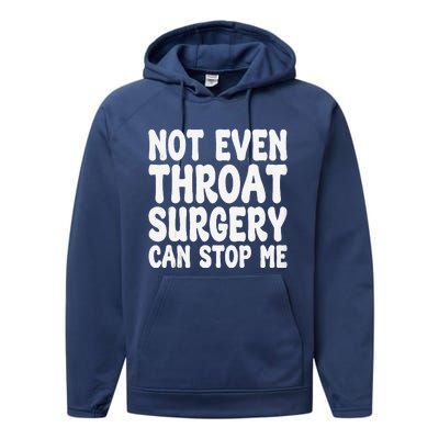 Funny Throat Surgery Throat Operation Recovery Performance Fleece Hoodie