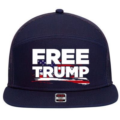 Free Trump Supporters Pro Trump Republican 7 Panel Mesh Trucker Snapback Hat