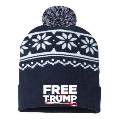 Free Trump Supporters Pro Trump Republican USA-Made Snowflake Beanie