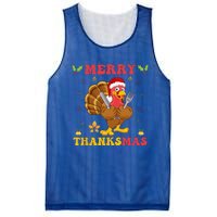 Funny Turkey Santa Merry Thanksmas Christmas Thanksgiving Gift Mesh Reversible Basketball Jersey Tank