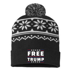 Free Trump Supporters Pro Trump Republican USA-Made Snowflake Beanie