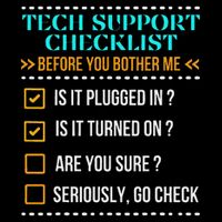 Funny Tech Support Checklist Helpdesk It Guys Computer Geek 7-Panel Snapback Hat