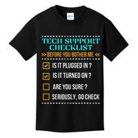 Funny Tech Support Checklist Helpdesk It Guys Computer Geek Kids T-Shirt