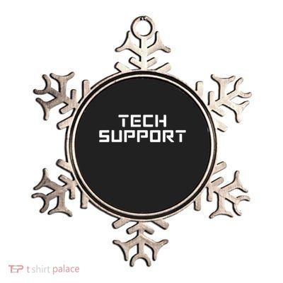 Funny Tech Support Gifts Metallic Star Ornament