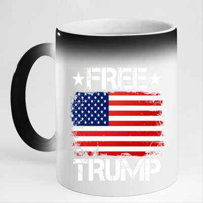 Free Trump Supporters Pro Trump Republican 11oz Black Color Changing Mug