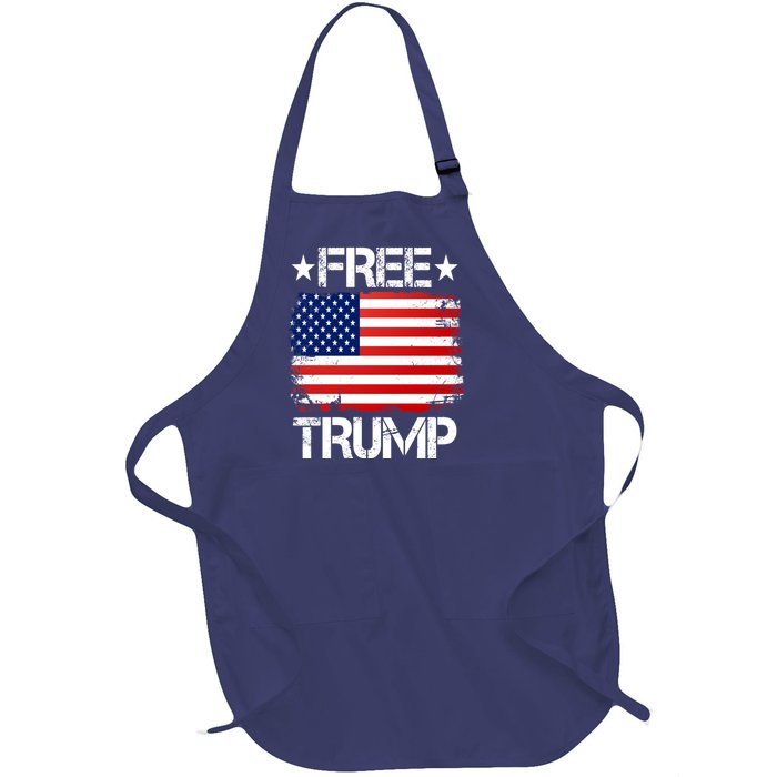 Free Trump Supporters Pro Trump Republican Full-Length Apron With Pockets