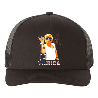 Funny Trump Salt Merica Freedom 4th Of July Usa Flag 2024 Yupoong Adult 5-Panel Trucker Hat