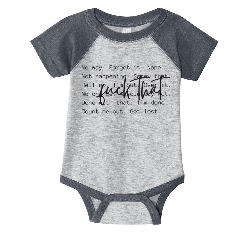 Fuck That Sarcastic Saying Funny Infant Baby Jersey Bodysuit