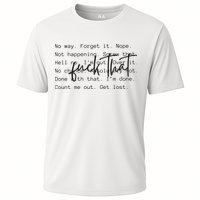 Fuck That Sarcastic Saying Funny Cooling Performance Crew T-Shirt
