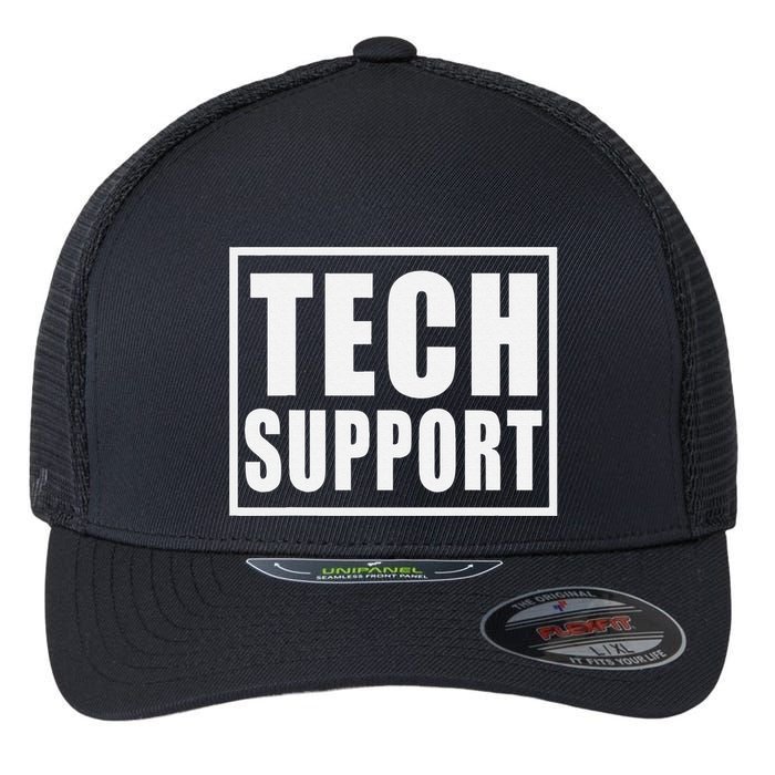 Funny Tech Support .Png Flexfit Unipanel Trucker Cap