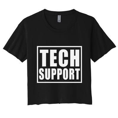 Funny Tech Support .Png Crop Top