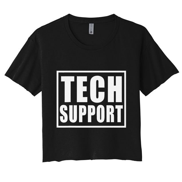 Funny Tech Support .Png Crop Top