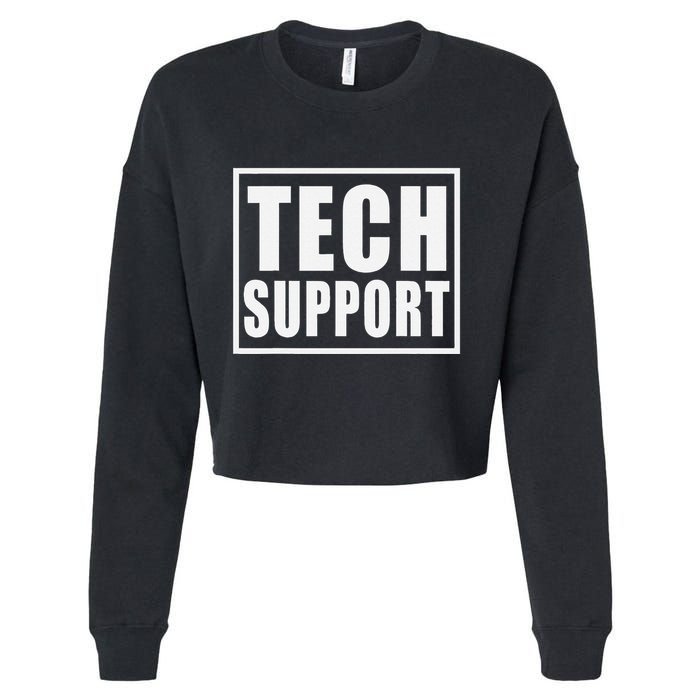 Funny Tech Support .Png Cropped Pullover Crew