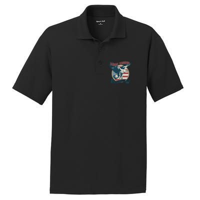 Free Trump Sic Semper Tyrannis Vintage Trump Eagle Gift PosiCharge RacerMesh Polo