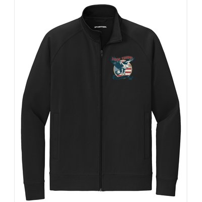 Free Trump Sic Semper Tyrannis Vintage Trump Eagle Gift Stretch Full-Zip Cadet Jacket