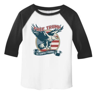 Free Trump Sic Semper Tyrannis Vintage Trump Eagle Gift Toddler Fine Jersey T-Shirt