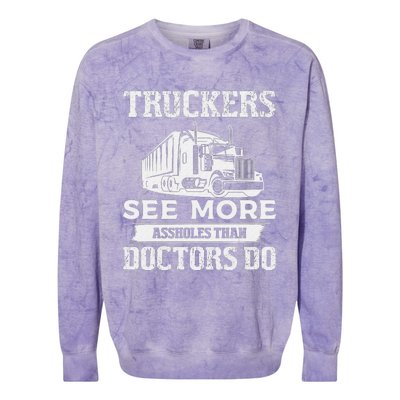 Funny Truckers See More Funny Truck Driver Gifts for Trucking Dads Colorblast Crewneck Sweatshirt