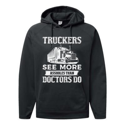 Funny Truckers See More Funny Truck Driver Gifts for Trucking Dads Performance Fleece Hoodie