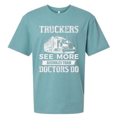 Funny Truckers See More Funny Truck Driver Gifts for Trucking Dads Sueded Cloud Jersey T-Shirt