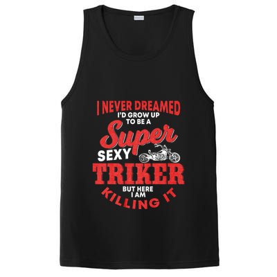 Funny Triker Saying Trike Motorcycle Lover Design PosiCharge Competitor Tank