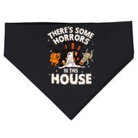 Funny Theres Some Horrors In This House Ghost Halloween Gift USA-Made Doggie Bandana