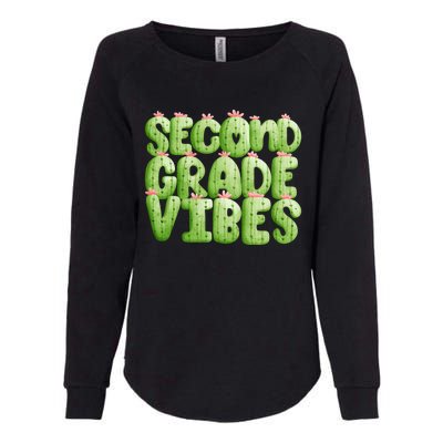 Friday Teacher Second 2Nd Grade Level Cactus Vibes Boho Team Gift Womens California Wash Sweatshirt