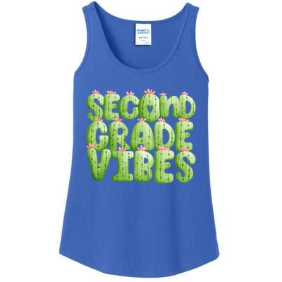 Friday Teacher Second 2Nd Grade Level Cactus Vibes Boho Team Gift Ladies Essential Tank