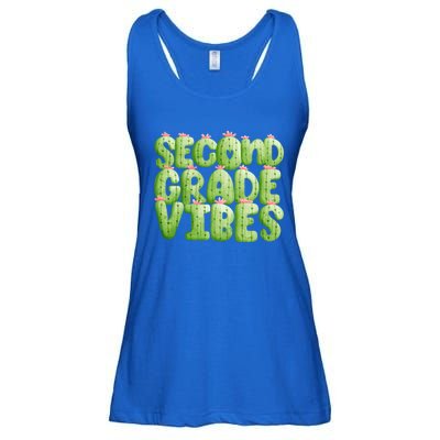 Friday Teacher Second 2Nd Grade Level Cactus Vibes Boho Team Gift Ladies Essential Flowy Tank