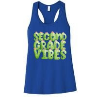 Friday Teacher Second 2Nd Grade Level Cactus Vibes Boho Team Gift Women's Racerback Tank