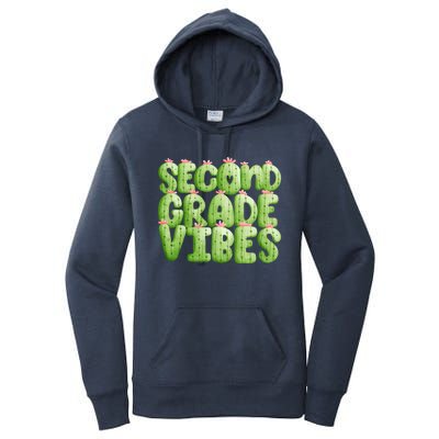 Friday Teacher Second 2Nd Grade Level Cactus Vibes Boho Team Gift Women's Pullover Hoodie