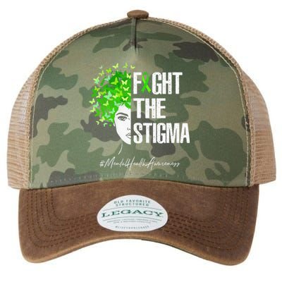 Fight The Stigma Mental Health Awareness Gift Legacy Tie Dye Trucker Hat