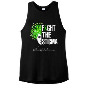 Fight The Stigma Mental Health Awareness Gift Ladies PosiCharge Tri-Blend Wicking Tank