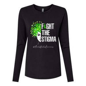 Fight The Stigma Mental Health Awareness Gift Womens Cotton Relaxed Long Sleeve T-Shirt