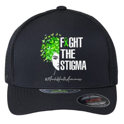 Fight The Stigma Mental Health Awareness Gift Flexfit Unipanel Trucker Cap