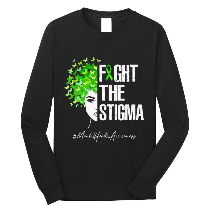 Fight The Stigma Mental Health Awareness Gift Long Sleeve Shirt