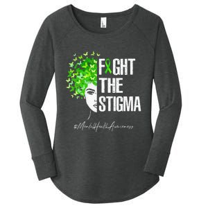 Fight The Stigma Mental Health Awareness Gift Women's Perfect Tri Tunic Long Sleeve Shirt