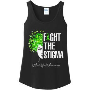 Fight The Stigma Mental Health Awareness Gift Ladies Essential Tank