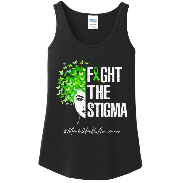 Fight The Stigma Mental Health Awareness Gift Ladies Essential Tank