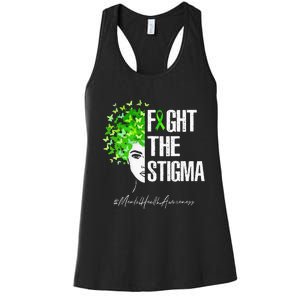 Fight The Stigma Mental Health Awareness Gift Women's Racerback Tank