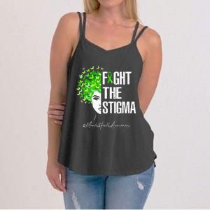 Fight The Stigma Mental Health Awareness Gift Women's Strappy Tank