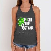 Fight The Stigma Mental Health Awareness Gift Women's Knotted Racerback Tank