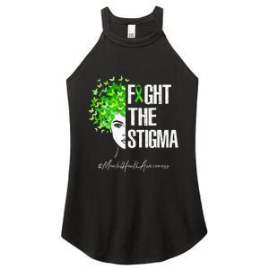 Fight The Stigma Mental Health Awareness Gift Women's Perfect Tri Rocker Tank