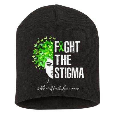 Fight The Stigma Mental Health Awareness Gift Short Acrylic Beanie