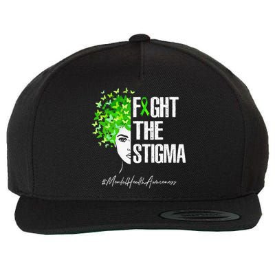 Fight The Stigma Mental Health Awareness Gift Wool Snapback Cap